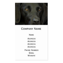 Chien noir de Labrador Carte De Visite