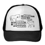 Chien sain 2 de cheval malade casquette