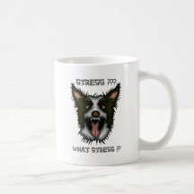 Chien soumis à une contrainte tasse à café