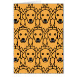 Chiens d'arrêt d'or cartes de vœux