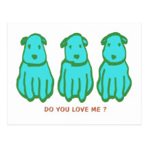 Chiens de Kawaii Cartes Postales