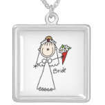 Chiffre collier de bâton de jeune mariée