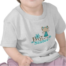 Chiffre de bâton de grande soeur t-shirt