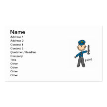 Chiffre de bâton de policier modèle de carte de visite