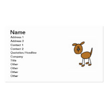 Chiffre T-shirts et cadeaux de bâton de chien Carte De Visite