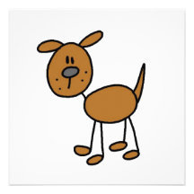 Chiffre T-shirts et cadeaux de bâton de chien Faire-parts