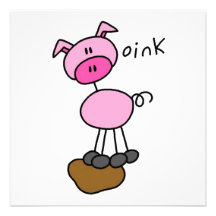 Chiffre T-shirts et cadeaux de bâton de porc Cartons D'invitation