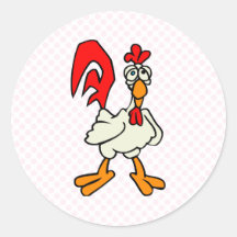 Chiggy Chicken Round Stickers