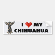 Chihuahua 2 Love Sticker Bumper Stickers