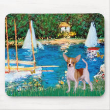 Chihuahua 4 - Sailboats Mouse Pad