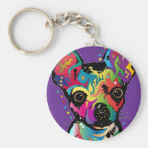 Chihuahua Art Keychain