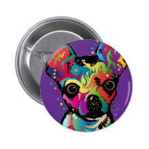 Chihuahua Art Pins