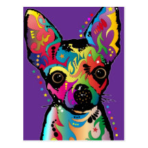 Chihuahua Art Postcard