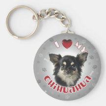 Chihuahua Black Key Chain