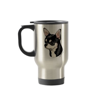 Chihuahua Black & Tan Travel Mug by KandeeK9Designs