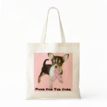 Chihuahua Breast Cancer Tote Bag