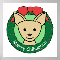 Chihuahua Christmas Poster