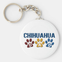 CHIHUAHUA Dad Paw Print 1 Key Chains