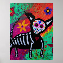 CHIHUAHUA DIA DE LOS MUERTOS POSTER