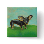 Chihuahua dog from original painting pets on sofa pinback buttons