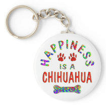 Chihuahua Happiness Keychain