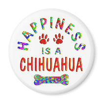 Chihuahua Happiness Refrigerator Magnets