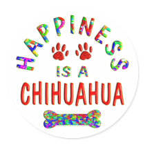 Chihuahua Happiness Stickers