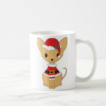 Chihuahua in Santa Suit Coffee Mugs