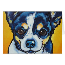 Chihuahua LC Black Tri (Lorenzo) Greeting Cards