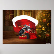 Chihuahua Merry Christmas Poster