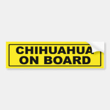 Chihuahua on Board Bumper Stickers