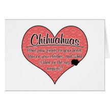 Chihuahua Paw Prints Dog Humour Greeting Card