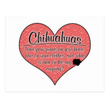 Chihuahua Paw Prints Dog Humour Postcard