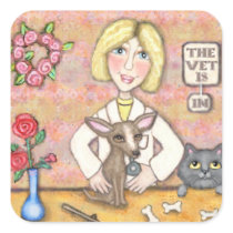 Chihuahua & Persian Cat Veterinarian Stickers