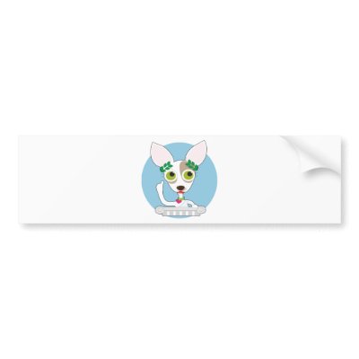 Chihuahua Philosopher Bumper Stickers by mariabellimages