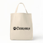 Chihuahua (pirate style w/ pawprint) tote bags