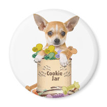 Chihuahua Posed with Cookie Jar