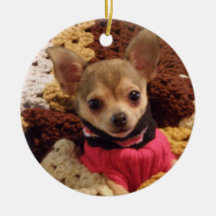 chihuahua puppy ornament