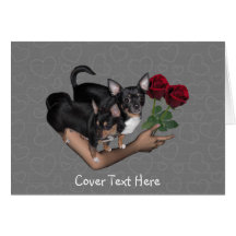 Chihuahua Roses Love Card