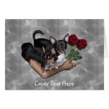 Chihuahua Roses Love Card