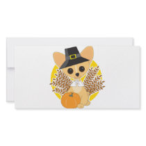 Chihuahua Thanksgiving Customized Photo Card