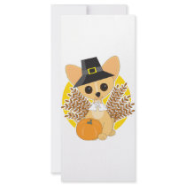 Chihuahua Thanksgiving Full Color Rack Card