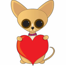 Chihuahua Valentine Acrylic Cut Out