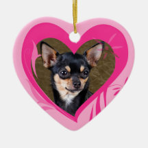 Chihuahua Valentine's Heart Ornament