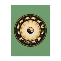 Chiinese Zodiac Wheel Postcard