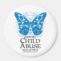 Child Abuse Butterfly Fridge Magnets