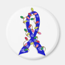 Child Abuse Christmas Lights Ribbon Refrigerator Magnets
