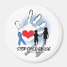 Child Abuse Handprint Refrigerator Magnets