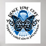 Child Abuse Prevention Butterfly Tribal Poster