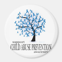 Child Abuse Prevention Tree Fridge Magnet